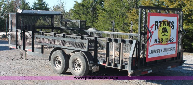 image for item H5525 2010 Horsecreek tandem axle flatbed utility trailer