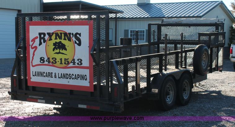 image for item H5525 2010 Horsecreek tandem axle flatbed utility trailer