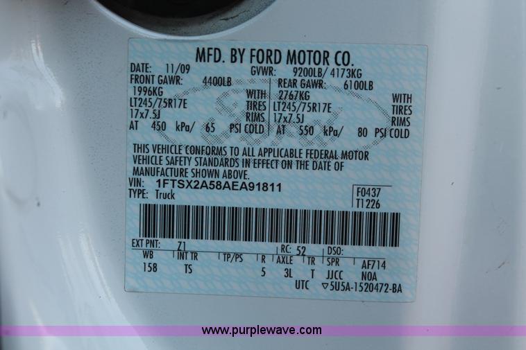 image for item H5527 2010 Ford F250 Super Duty XL SuperCab pickup truck