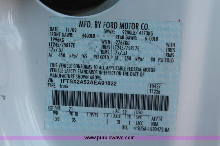 image for item H5528 2010 Ford F250 Super Duty XL SuperCab pickup truck