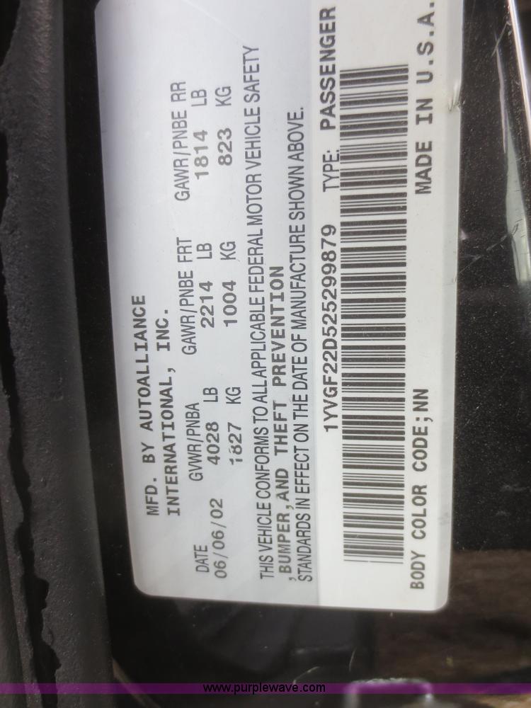 image for item I2138 2002 Mazda 626