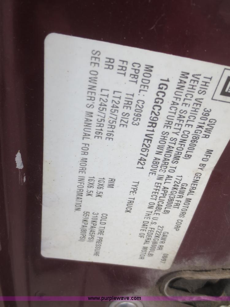 image for item I2141 1997 Chevrolet Silverado 2500 Ext. Cab pickup truck