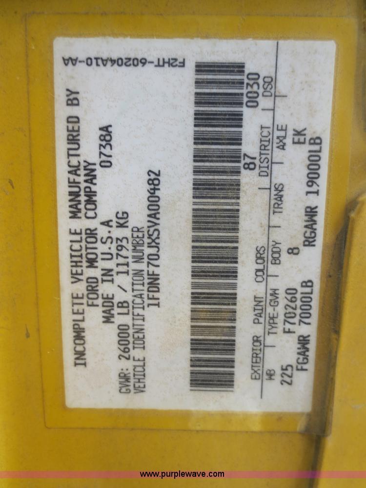 image for item I2146 1995 Ford F700 box truck