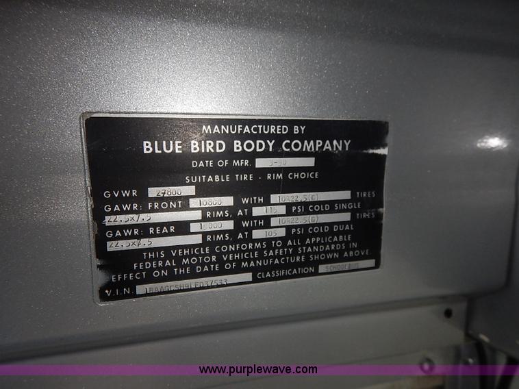 image for item I5214 1990 Blue Bird TC2000 tailgating bus