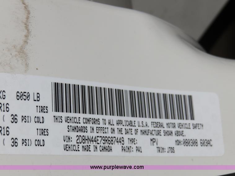 image for item I5971 2009 Dodge Grand Caravan SE handicap van