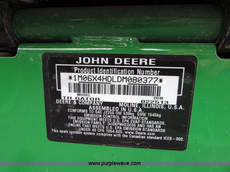 image for item I6687 2013 John Deere TH Gator utility vehicle