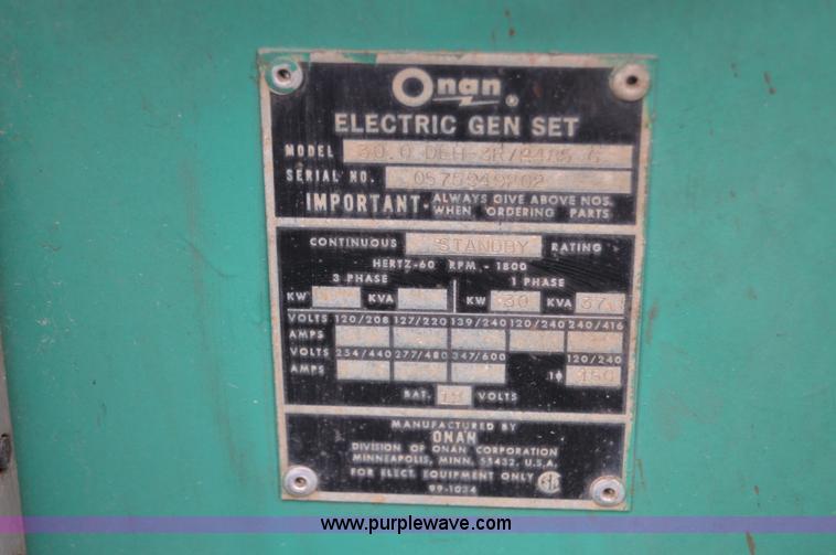 image for item I6936 Onan generator set