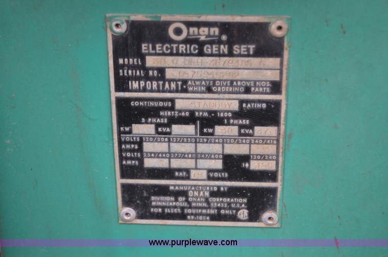 image for item I6936 Onan generator set