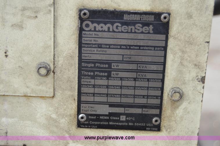 image for item I6952 Onan 20.0 marine generator set
