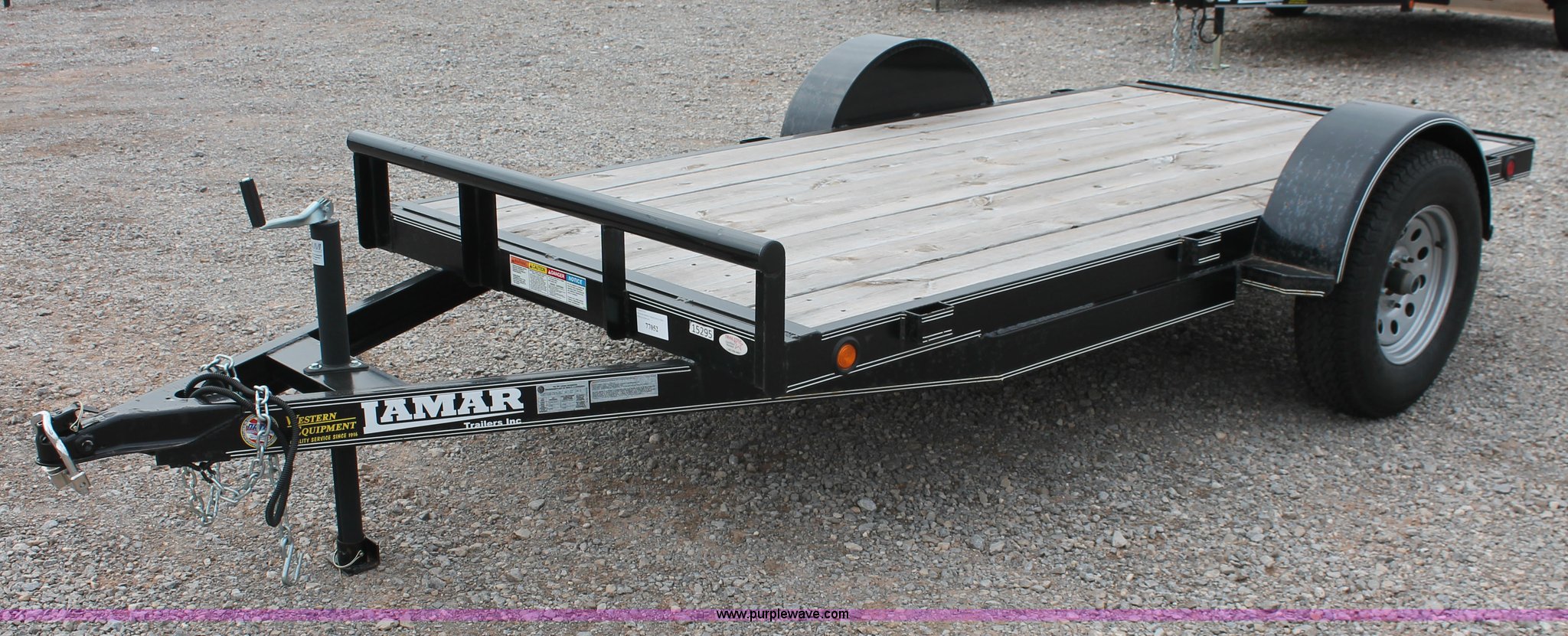 2013 Lamar flatbed utility trailer in Clinton, OK Item H5986 sold