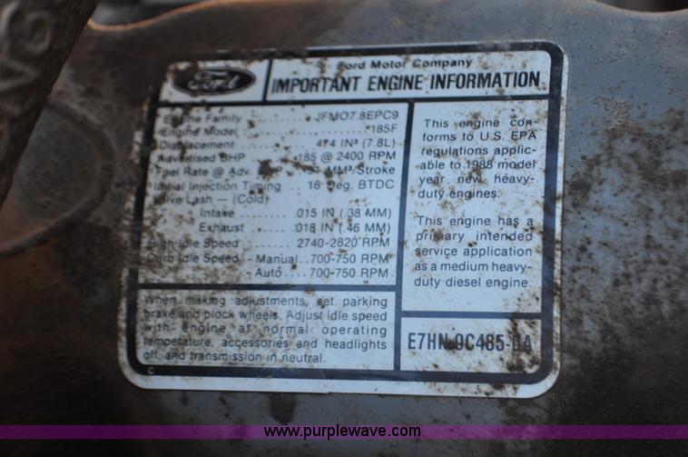 image for item F2165 1988 Ford L8000 dump truck