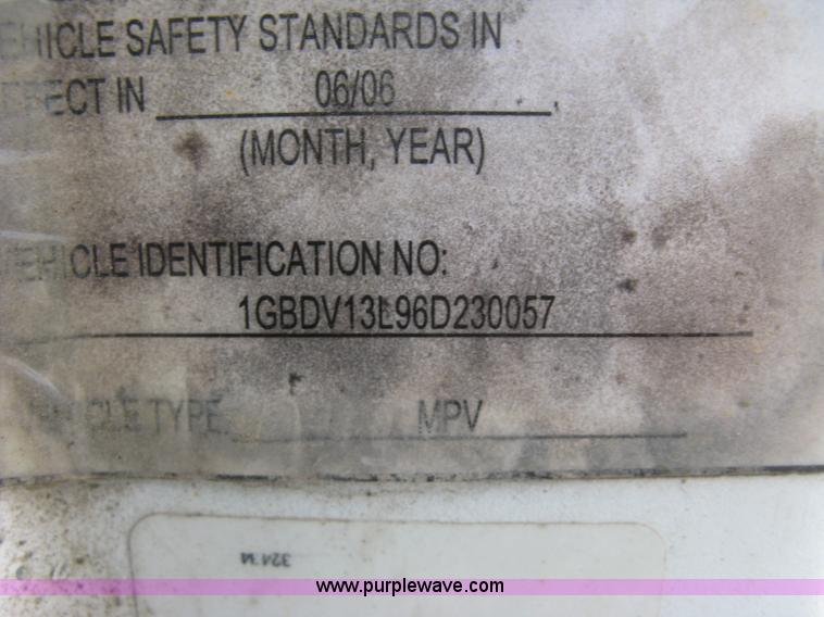 image for item H9287 2006 Chevrolet Uplander van