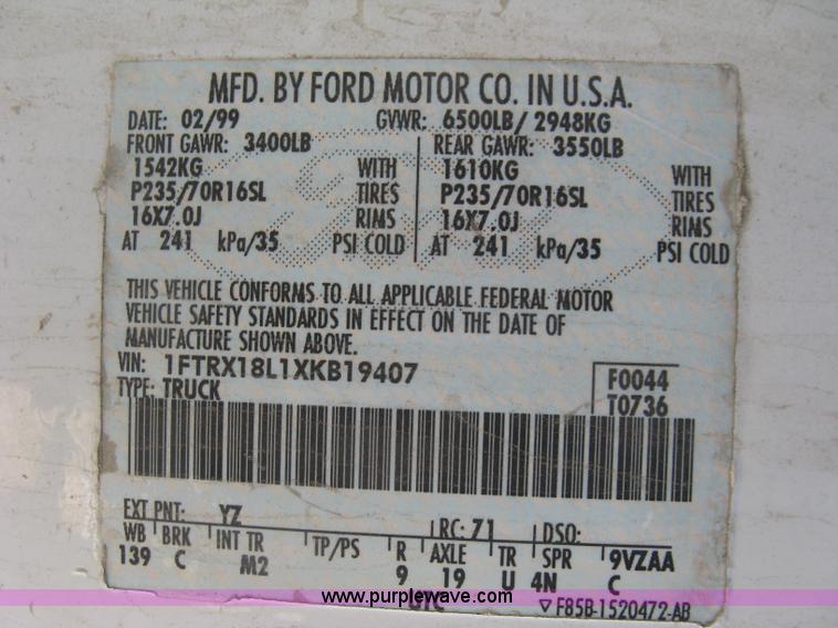 image for item H9300 1999 Ford F150 XLT SuperCab pickup truck