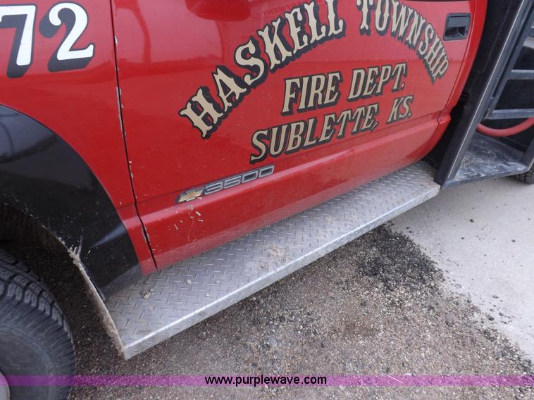 image for item K3046 1991 Chevrolet Cheyenne 3500 flatbed fire truck