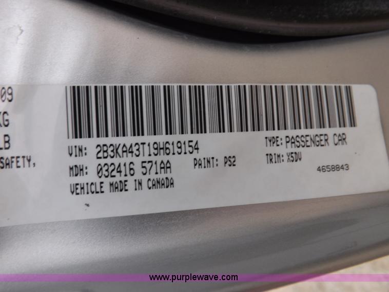 image for item K3048 2009 Dodge Charger SE Police