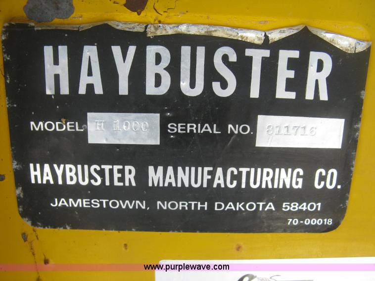 image for item K2763 HayBuster Big Bite H1000 tub grinder