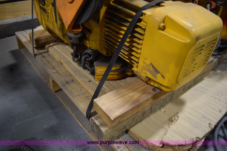 image for item BE9662 (2) Harrington five ton trolly chain hoists