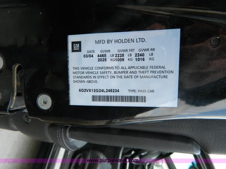 image for item H2305 2004 Pontiac GTO
