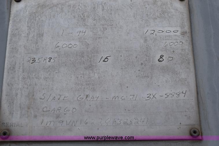 image for item H9274 1994 Trailmann enclosed trailer