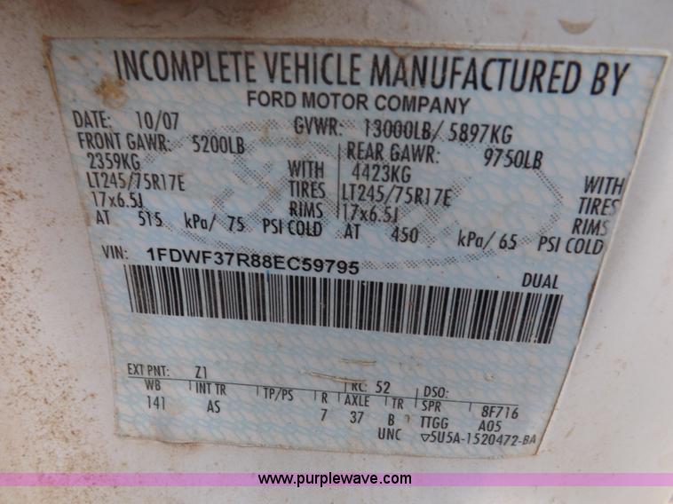 image for item K3084 2008 Ford F350 Super Duty XL utility truck