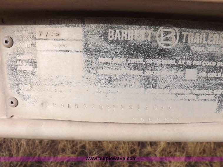 image for item K3104 1996 Barrett livestock trailer