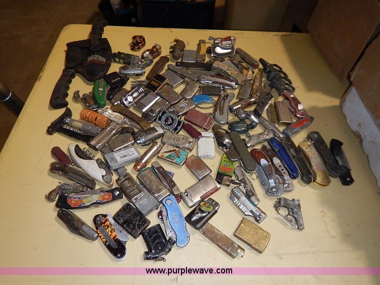 image for item AV9599 Assorted lighters and knives