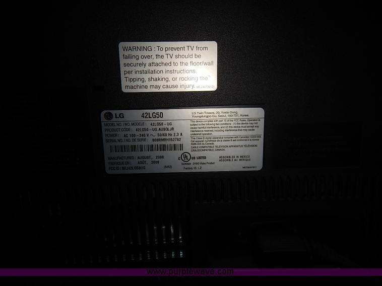 image for item AV9630 LG 42" television