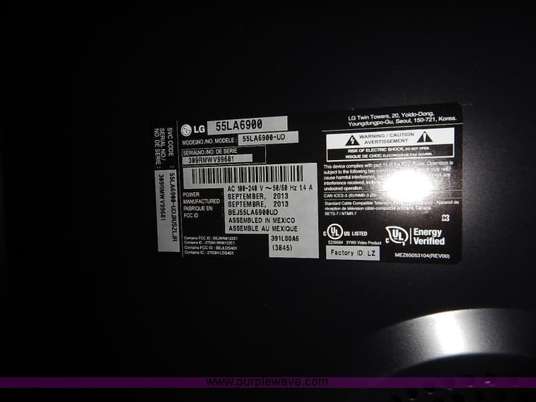 image for item AV9631 LG 55" television