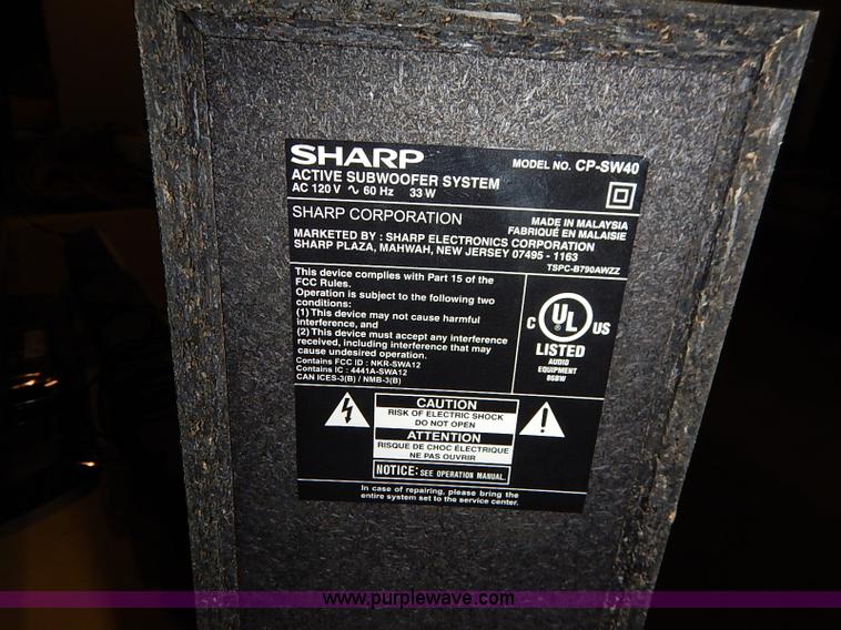 image for item AV9639 Sharp 70" liquid crystal television