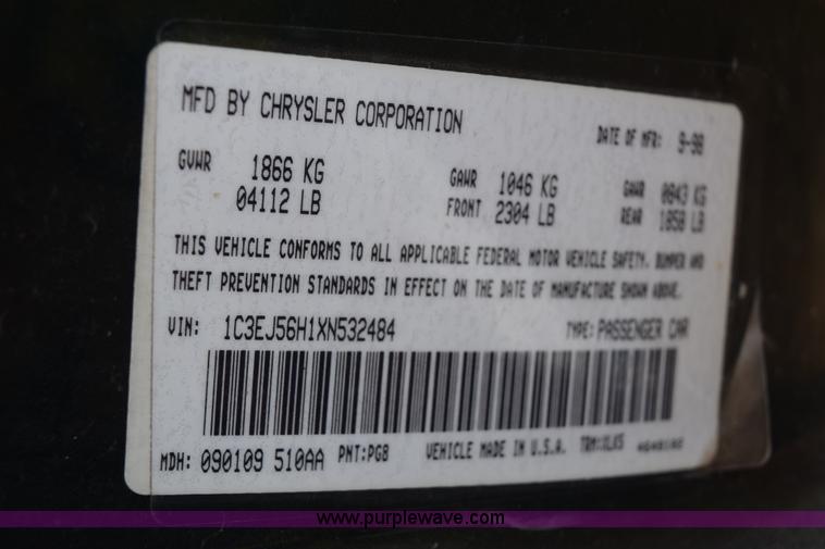 image for item I8555 1999 Chrysler Cirrus LXi