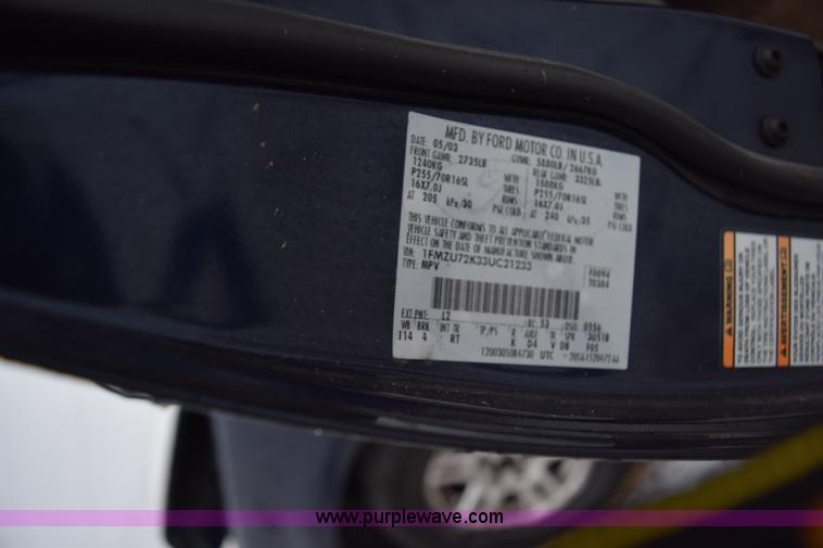 image for item I8567 2003 Ford Explorer XLS SUV