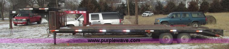 image for item G9851 2002 shop built 30' gooseneck trailer