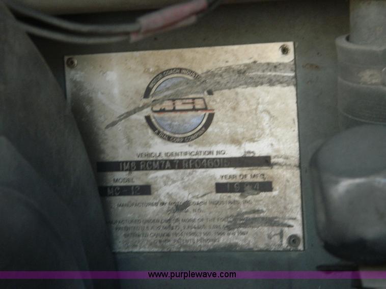image for item H2277 1994 MCI MC-12 bus