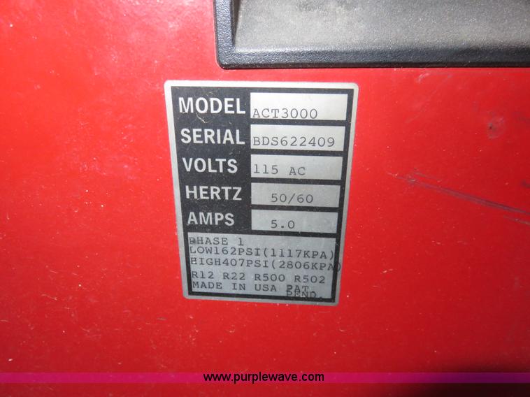 image for item I2265 Snap-on ACT-3000 AC recovery unit