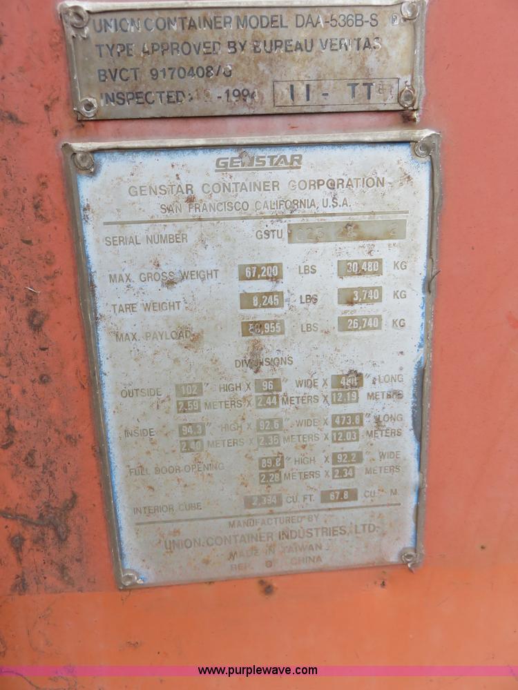 image for item I2294 40' steel container