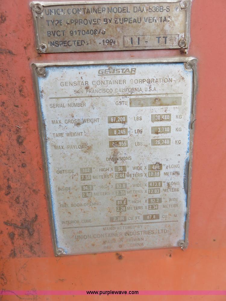 image for item I2294 40' steel container