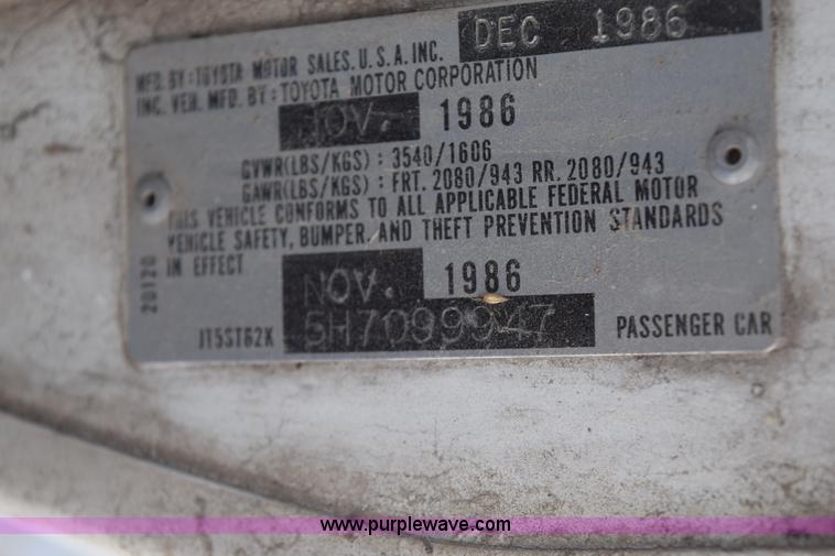 image for item I8536 1987 Toyota Celica GT convertible