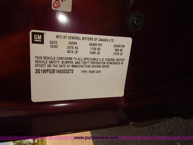 image for item J3052 2004 Chevrolet Impala