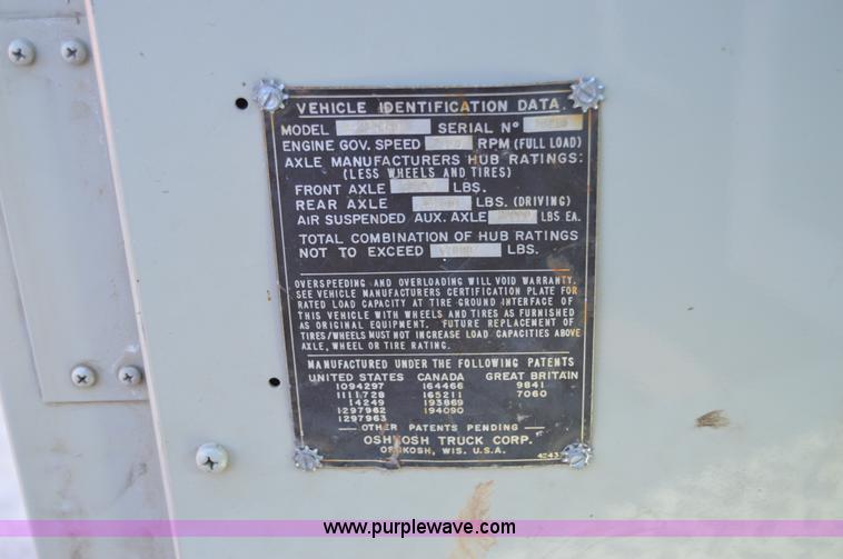 image for item Z9013 1978 Oshkosh B2344-6 proto type tire grinder truck