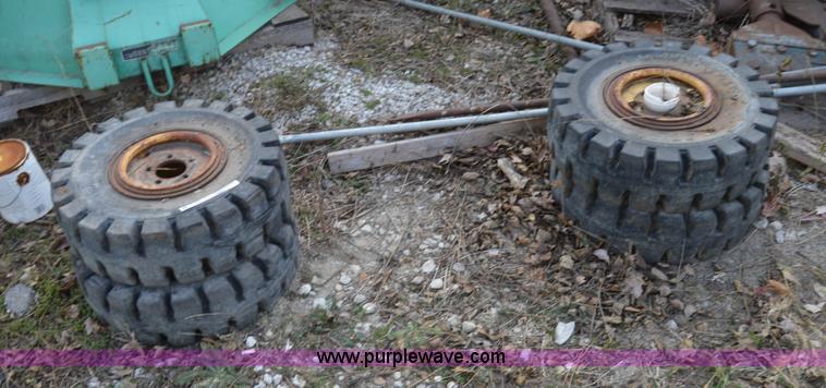 image for item Z9270 (4) solid rubber tires and wheels