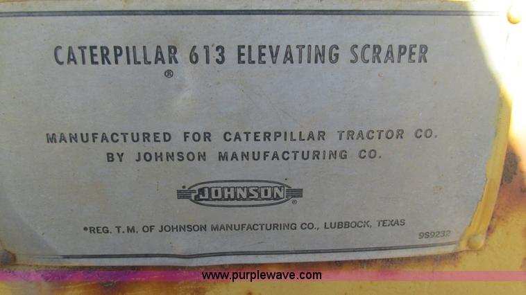 image for item I3129 1972 Caterpillar 613 elevating scraper