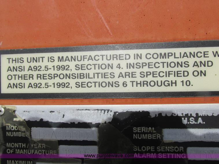 image for item I8820 1997 Snorkelift TBA 50RDZ boom lift