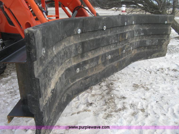 Shop built 9' rubber blade snow plow in Hesston, KS Item K2771 sold Purple Wave