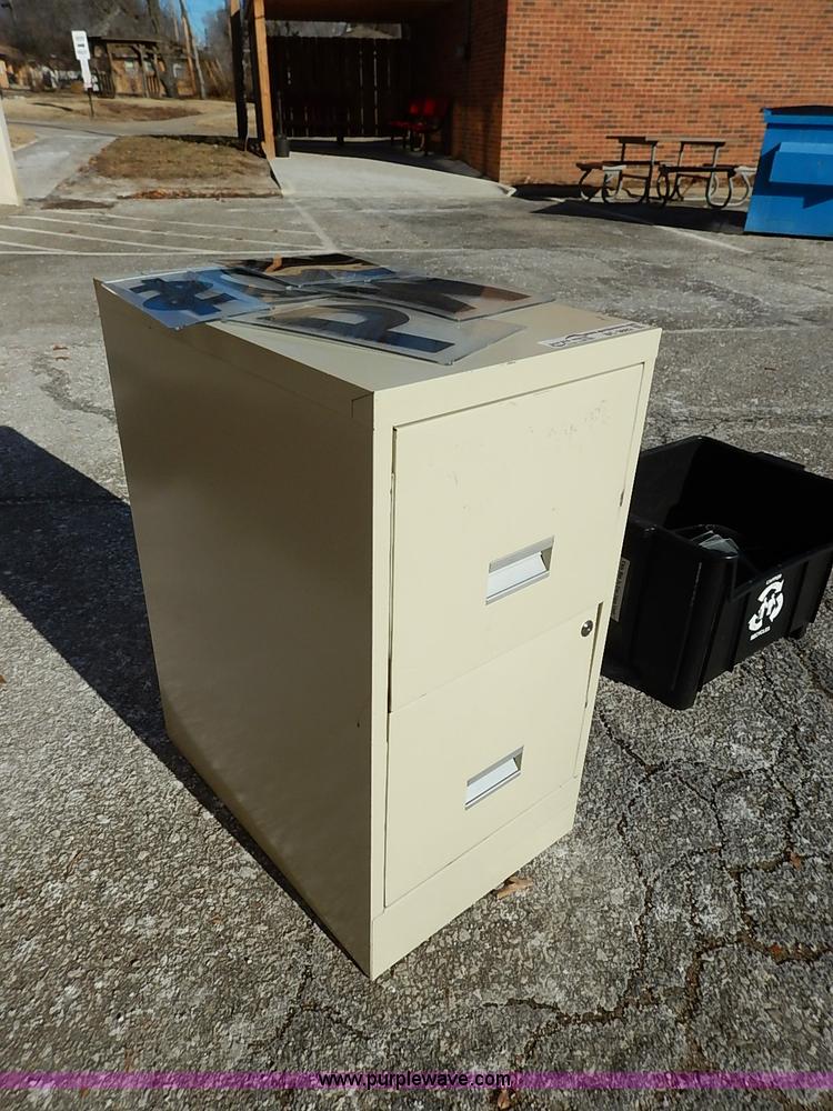 image for item BC9882 Approximately 175 signage letters and numbers with two drawer filing cabinets