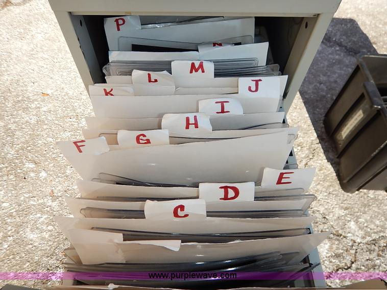 image for item BC9882 Approximately 175 signage letters and numbers with two drawer filing cabinets
