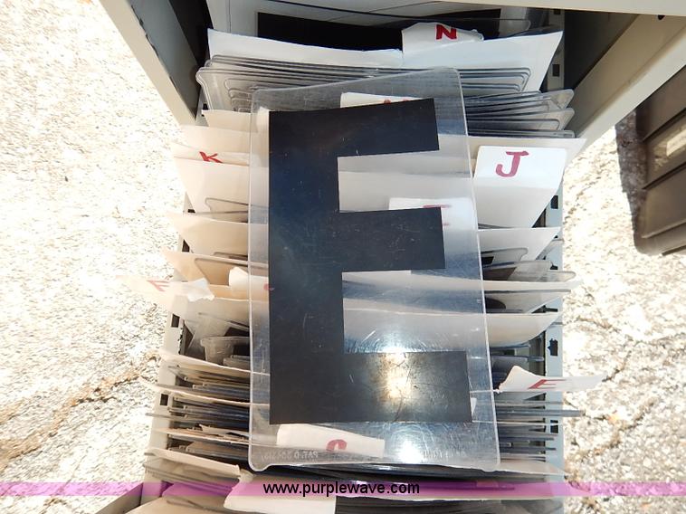 image for item BC9882 Approximately 175 signage letters and numbers with two drawer filing cabinets