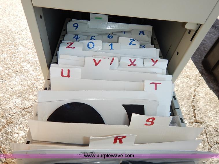 image for item BC9882 Approximately 175 signage letters and numbers with two drawer filing cabinets