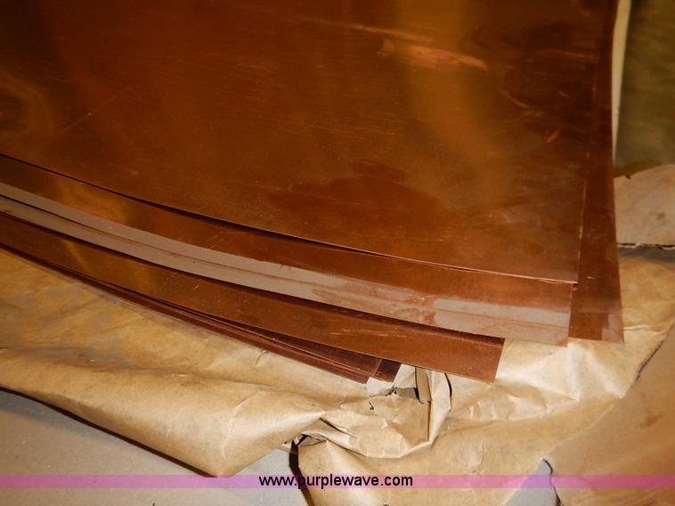 image for item BC9888 Approx. 68 unused copper sheeting