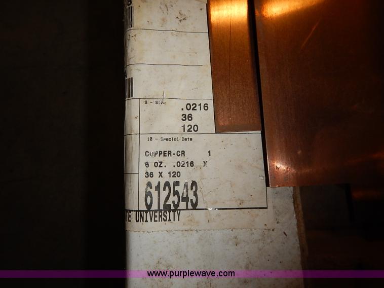 image for item BC9888 Approx. 68 unused copper sheeting