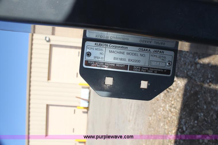 image for item F3422 Kubota BX1800 MFWD tractor